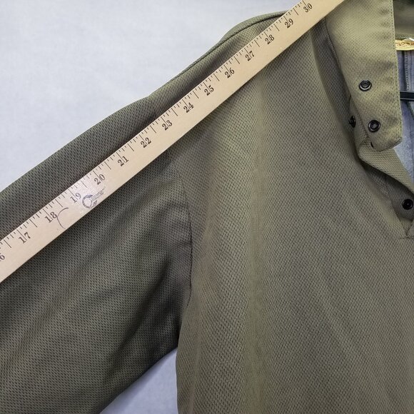 Scent-lok Hunting Shirt Men's L Scent Blocking Pullover Green Snap Up Neck Wrist - Picture 12 of 14